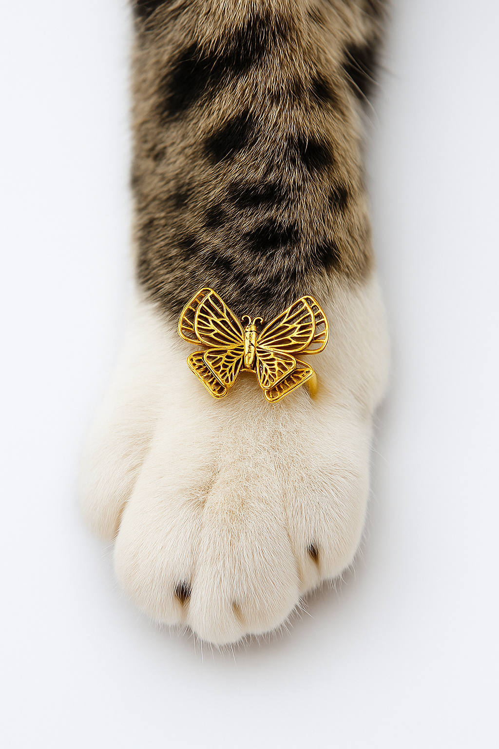 IRAZ 18k Gold Plated Anti-Tarnish Adjustable Statement Butterfly Ring