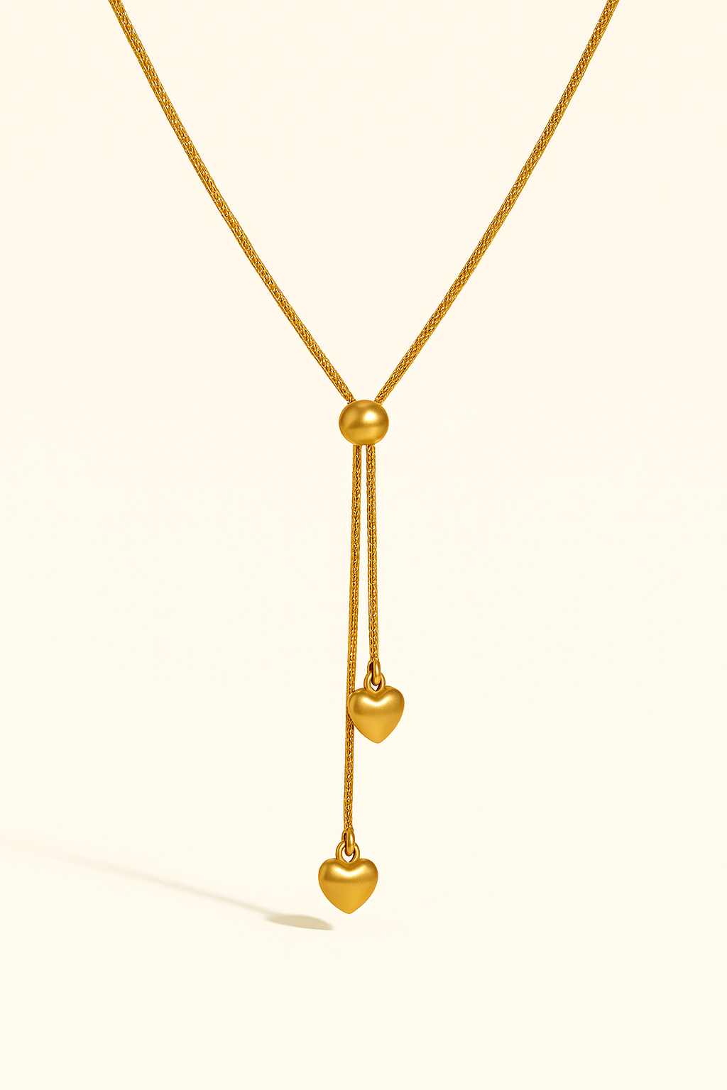 IRAZ 18k Gold Plated Anti-Tarnish Heart Adjustable Necklace