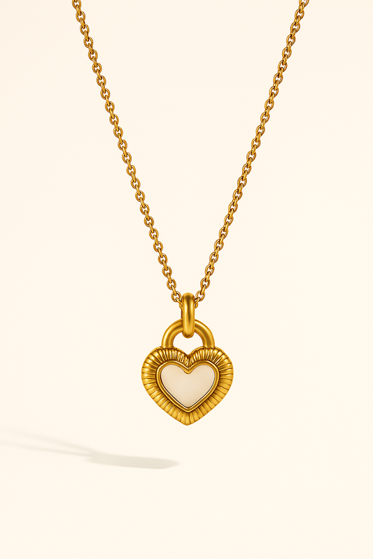 IRAZ 18k Gold Plated Anti-Tarnish Heart Pendant Necklace