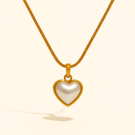 IRAZ 18k Gold Plated Anti-Tarnish Snake Chain with Heart Pendant