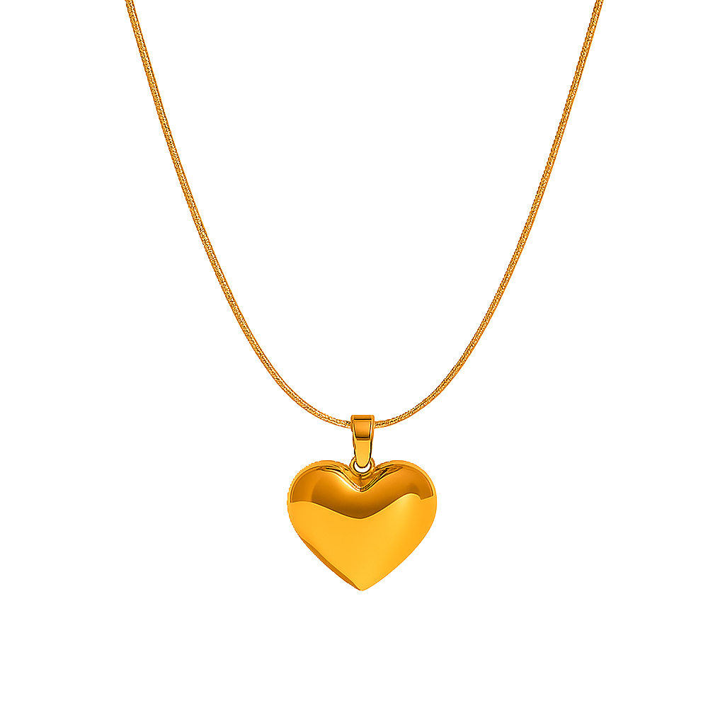 IRAZ 18k Gold Plated Stainless Steel Anti-Tarnish Heart Pendant Necklace