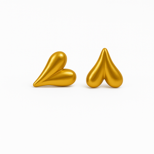 IRAZ 18k Gold Plated Anti-Tarnish Heart Earrings