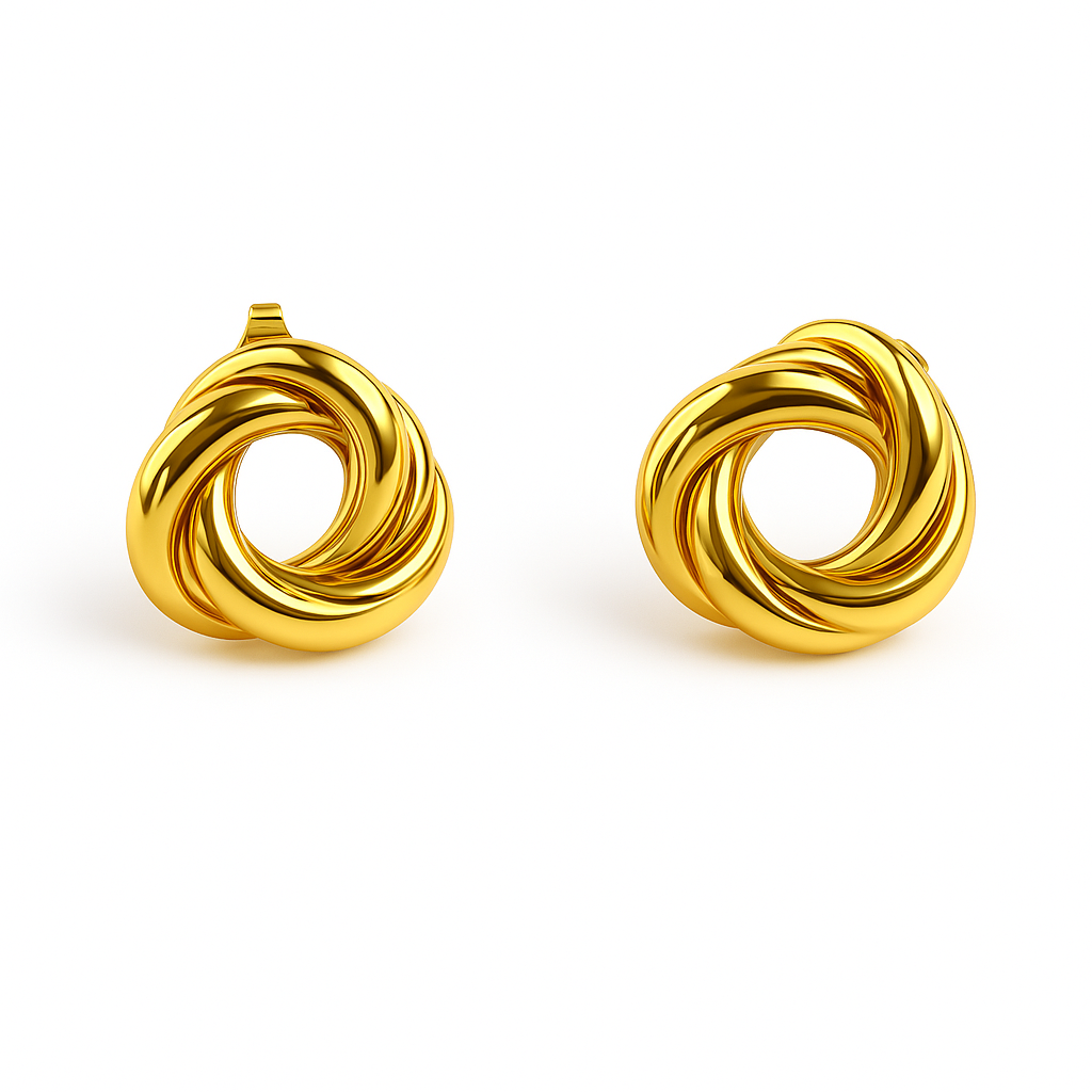 IRAZ 18k Gold Plated Anti-Tarnish Knot Earrings