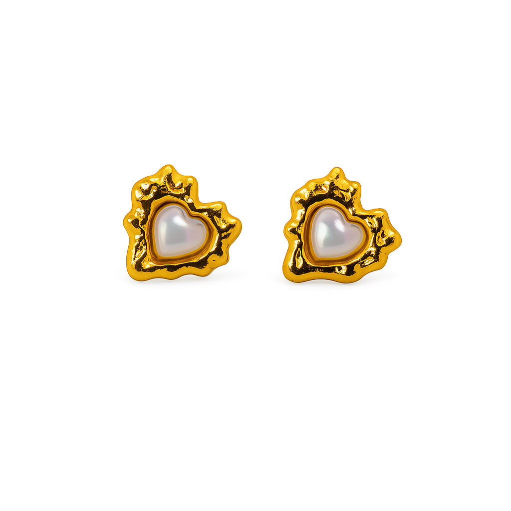 IRAZ 18k Gold Plated Anti-Tarnish Pearl Studs
