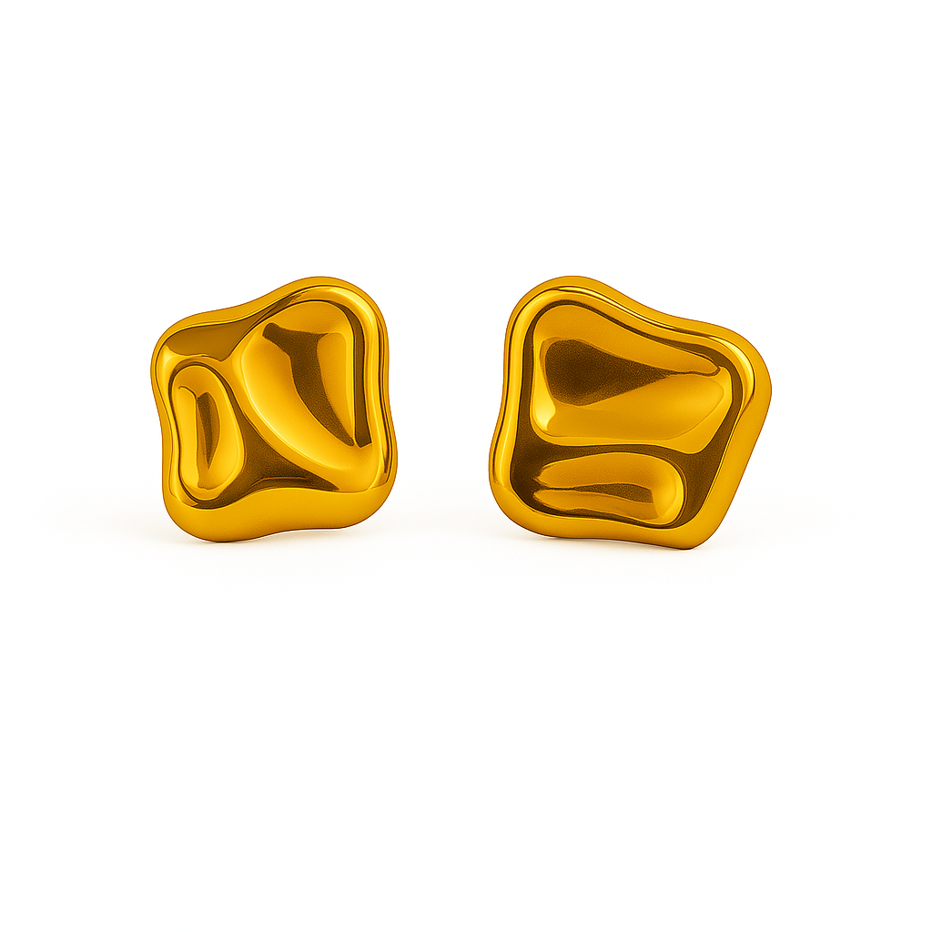 IRAZ 18k Gold Plated Stainless Steel Anti-Tarnish Abstract Earrings