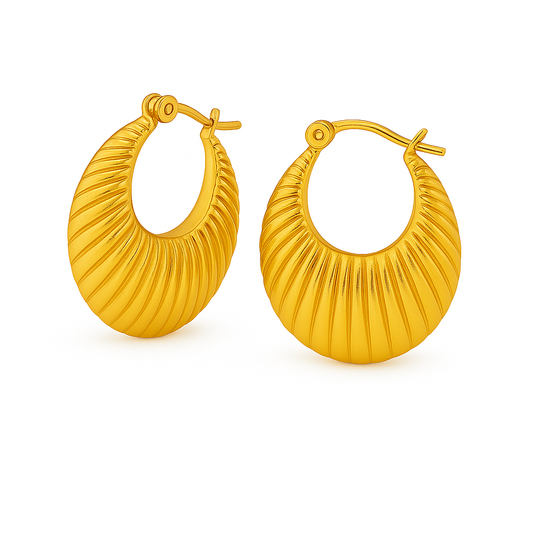 IRAZ 18k Gold Plated Anti-Tarnish Hoops