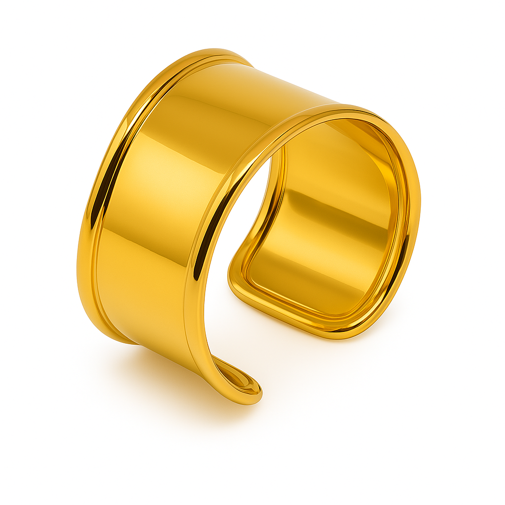 IRAZ 18k Gold Plated Anti-Tarnish Bone Cuff