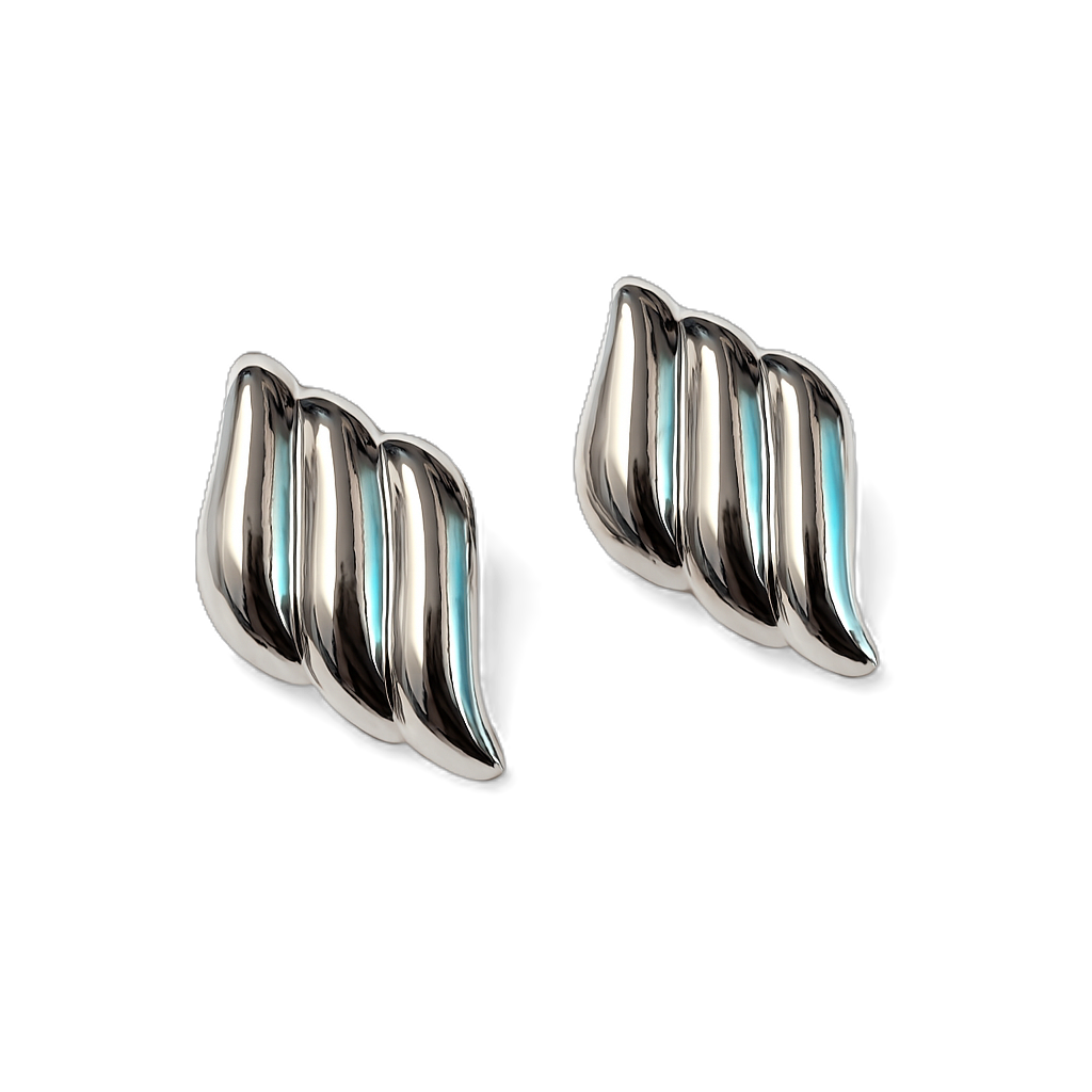 IRAZ Silver Plated Anti Tarnish Stainless Steel Wing-Shaped Fashion Earrings