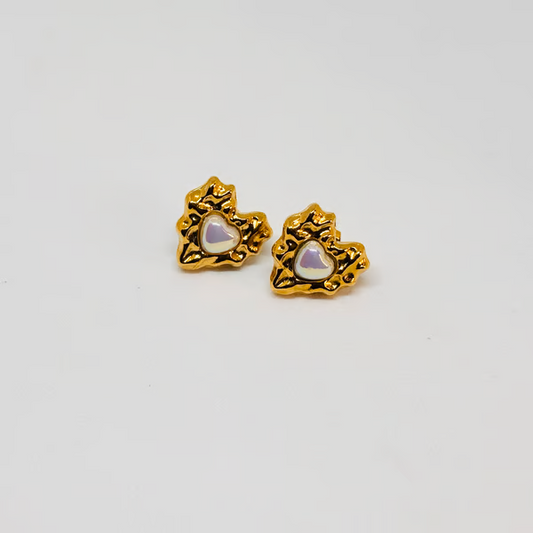 IRAZ 18k Gold Plated Anti-Tarnish Pearl Studs