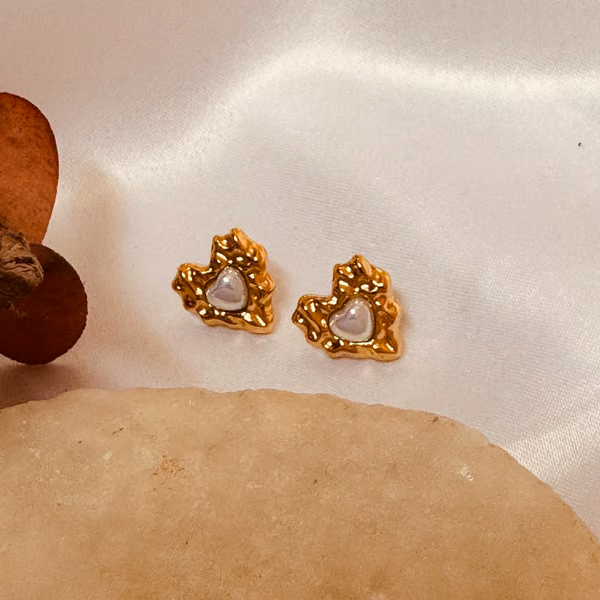 IRAZ 18k Gold Plated Anti-Tarnish Pearl Studs