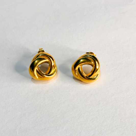 IRAZ 18k Gold Plated Anti-Tarnish Knot Earrings