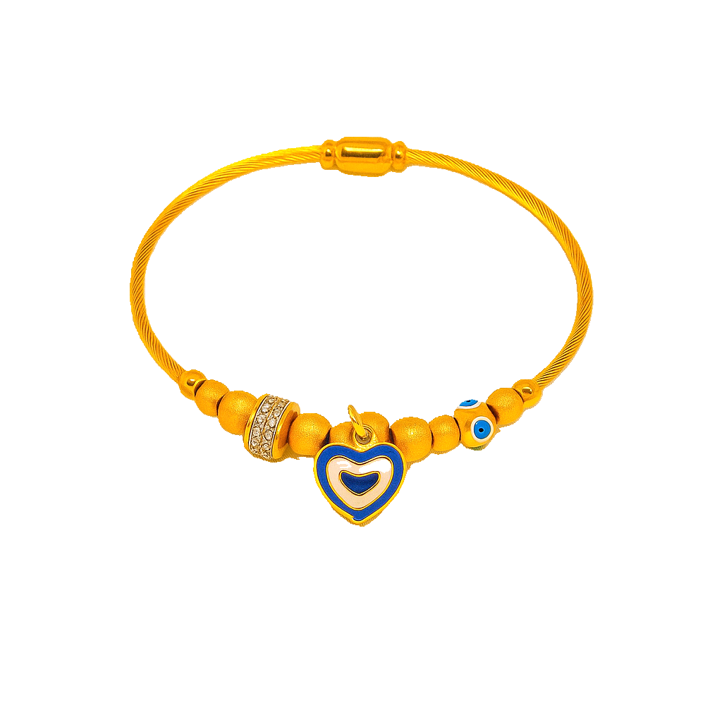 IRAZ 18k Gold Plated Anti-Tarnish Charm Bracelet