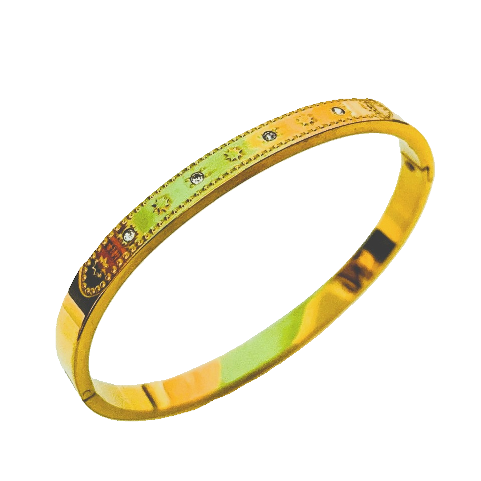 IRAZ 18k Gold Plated Anti-Tarnish Bangle Bracelet