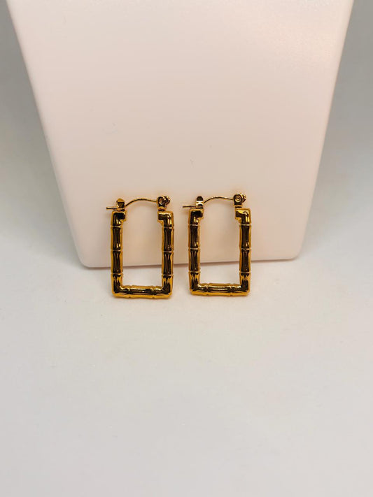 IRAZ 18k Gold Plated Anti-Tarnish Geometric Hoops