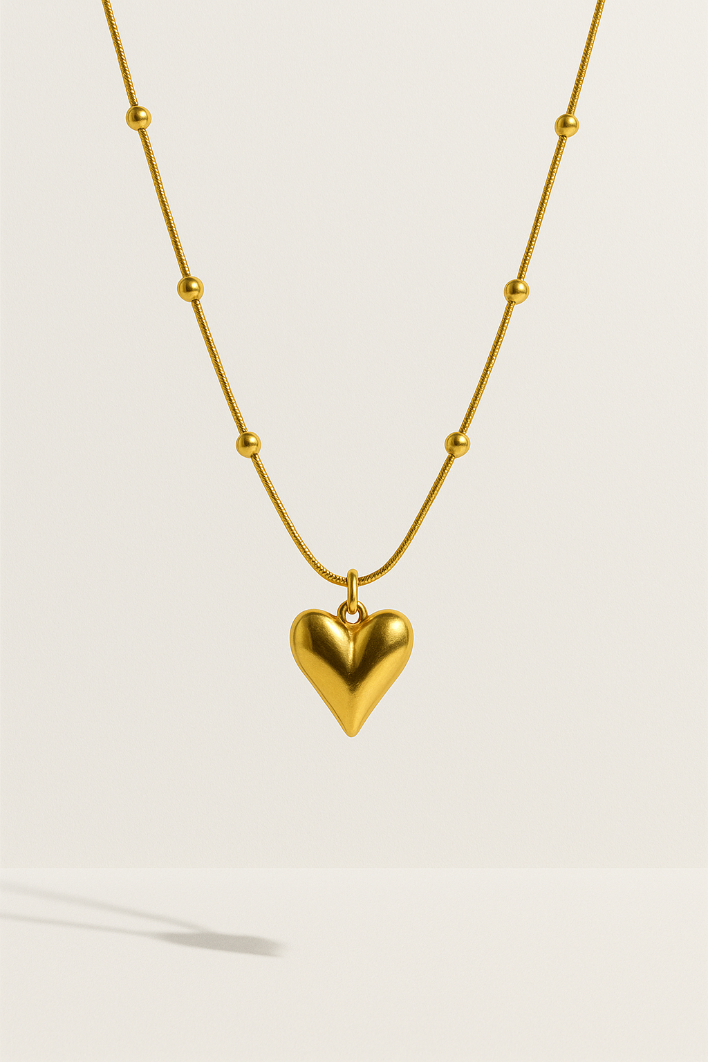 IRAZ 18k Gold Plated Stainless Steel Anti-Tarnish Heart Pendant Necklace