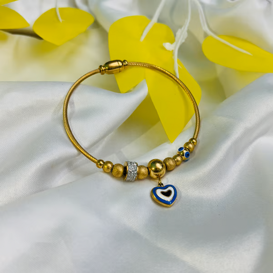 IRAZ 18k Gold Plated Anti-Tarnish Charm Bracelet