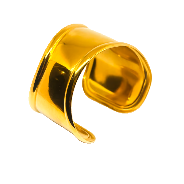 IRAZ 18k Gold Plated Anti-Tarnish Bone Cuff