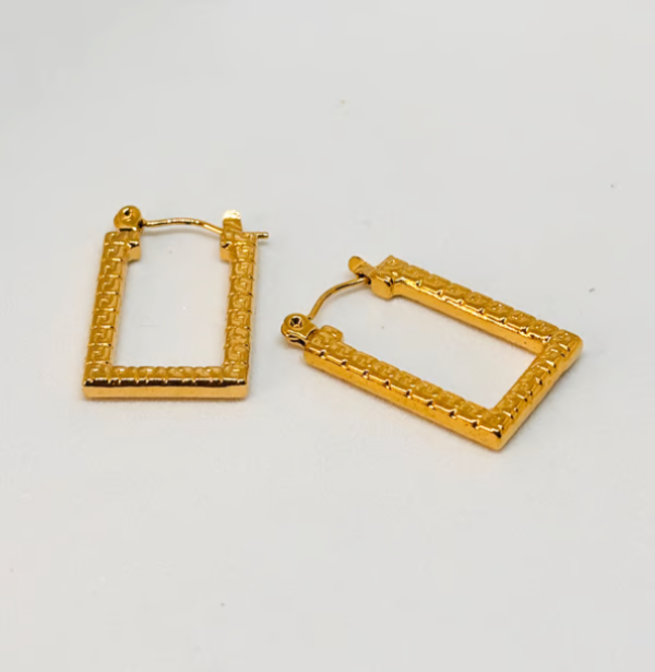 IRAZ 18k Gold Plated Anti-Tarnish Geometric Hoops