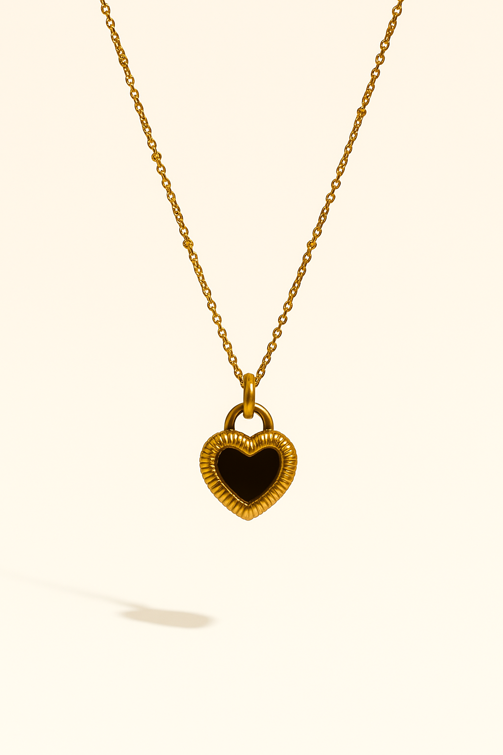 IRAZ 18k Gold Plated Anti-Tarnish Heart Pendant Necklace