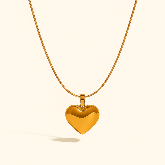 IRAZ 18k Gold Plated Stainless Steel Anti-Tarnish Heart Pendant Necklace