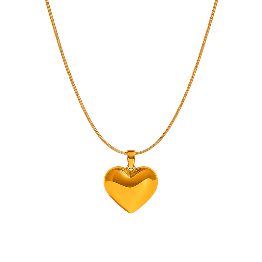 IRAZ 18k Gold Plated Stainless Steel Anti-Tarnish Heart Pendant Necklace