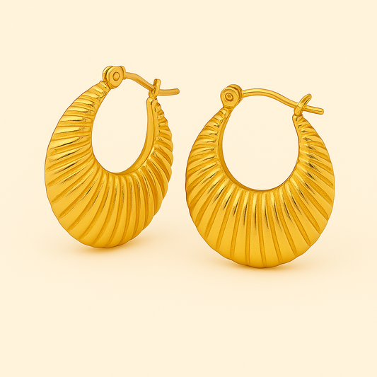 IRAZ 18k Gold Plated Anti-Tarnish Hoops