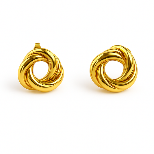 IRAZ 18k Gold Plated Anti-Tarnish Knot Earrings