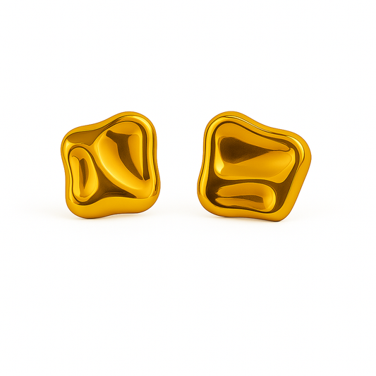 IRAZ 18k Gold Plated Stainless Steel Anti-Tarnish Abstract Earrings