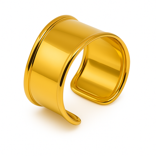 IRAZ 18k Gold Plated Anti-Tarnish Bone Cuff
