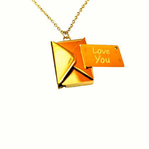 IRAZ 18k Gold Plated Anti-Tarnish Envelope Pendant Necklace